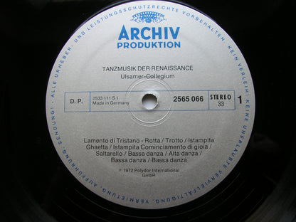 DANCE MUSIC FROM THE RENAISSANCE TO THE BIEDERMEIER PERIOD      ULSAMER COLLEGIUM / ENSEMBLE EDUARD MELKUS     6 LP   2723 051