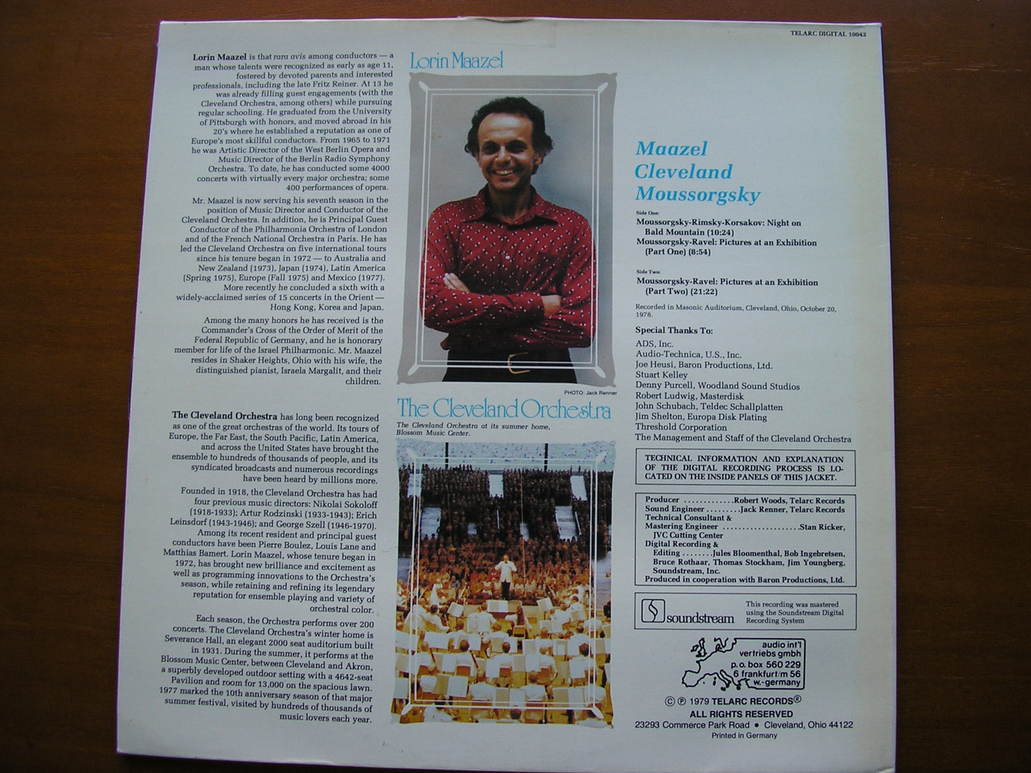 MOUSSORGSKY: PICTURES AT AN EXHIBITION / NIGHT ON BARE MOUNTAIN      MAAZEL / CLEVELAND ORCHESTRA     10042