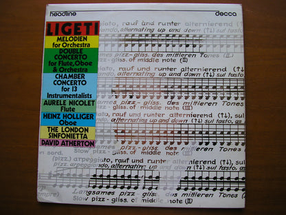 LIGETI: MELODIEN / DOUBLE CONCERTO / CHAMBER CONCERTO    SOLOISTS / LONDON SINONIETTA / ATHERTON     HEAD 12