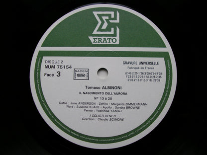 ALBINONI: IL NASCIMENTO DELL'AURORA    SOLOISTS / I SOLOISTI DI VENETI / SCIMONE     2LP     NUM 751522