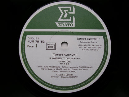 ALBINONI: IL NASCIMENTO DELL'AURORA    SOLOISTS / I SOLOISTI DI VENETI / SCIMONE     2LP     NUM 751522