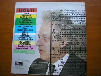 LIGETI: MELODIEN / DOUBLE CONCERTO / CHAMBER CONCERTO    SOLOISTS / LONDON SINONIETTA / ATHERTON     HEAD 12