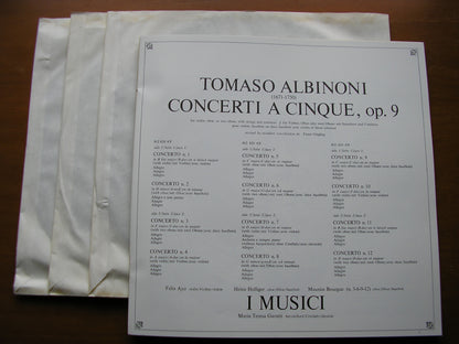 ALBINONI: TWELVE CONCERTI FOR FIVE PLAYERS Op. 9       I MUSICI     3LP     AXS 3005