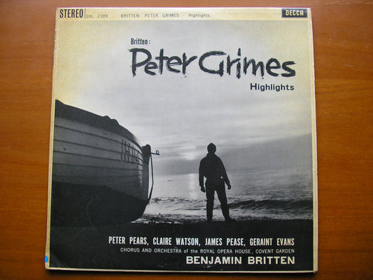 BRITTEN: PETER GRIMES   (highlights)       SOLOISTS / OROHCG / BRITTEN     ED1      SXL 2309