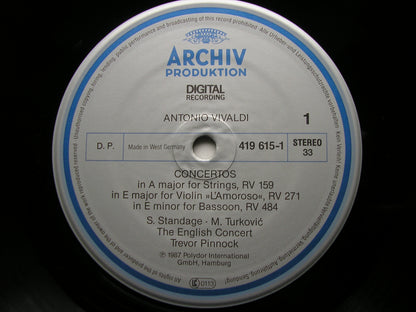 VIVALDI: L'AMOROSO  Six Concertos     SOLOISTS / THE ENGLISH CONCERT / PINNOCK    419 615