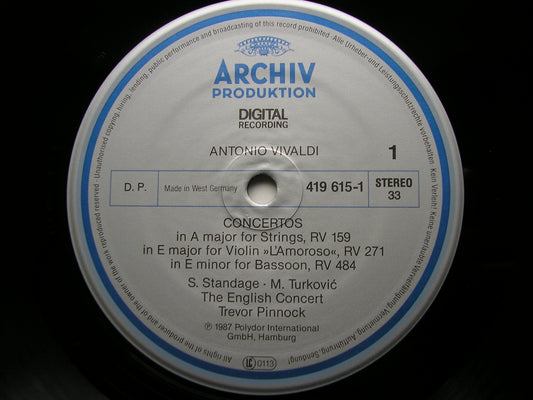 VIVALDI: L'AMOROSO  Six Concertos     SOLOISTS / THE ENGLISH CONCERT / PINNOCK    419 615