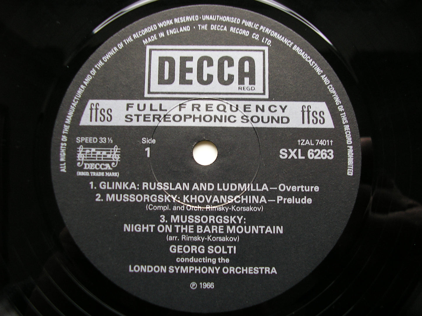 SXL 6263  ROMANTIC RUSSIA: GLINKA / BORODIN / MUSSORGSKY       SOLTI / LONDON SYMPHONY    ED4