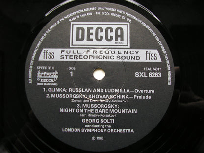 SXL 6263  ROMANTIC RUSSIA: GLINKA / BORODIN / MUSSORGSKY       SOLTI / LONDON SYMPHONY    ED4