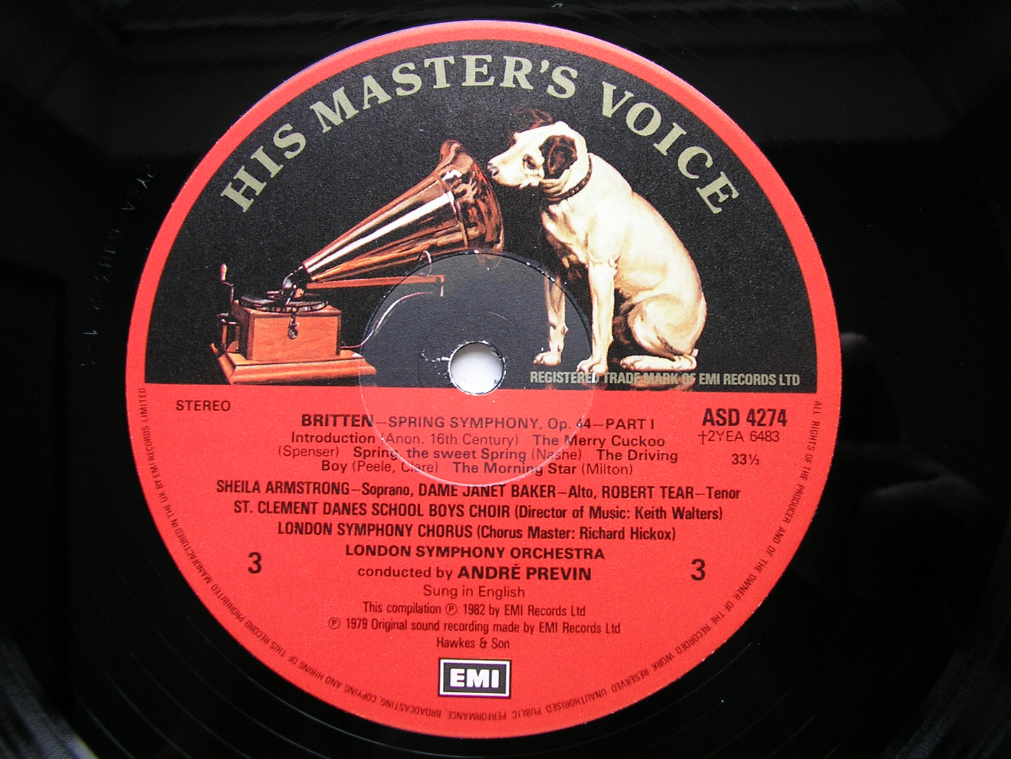 THE MUSIC OF BENJAMIN BRITTEN      PREVIN / HAENDEL / BERGLUND / LSO / BSO     3LP     SLS 5266