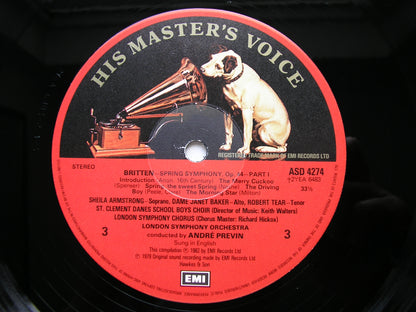 THE MUSIC OF BENJAMIN BRITTEN      PREVIN / HAENDEL / BERGLUND / LSO / BSO     3LP     SLS 5266