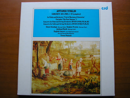 VIVALDI: THE CONTEST BETWEEN HARMONY & INVENTION  Op. 8       STANDAGE / ENGLISH CONCERT / PINNOCK    3 LP    CRD 1092/94