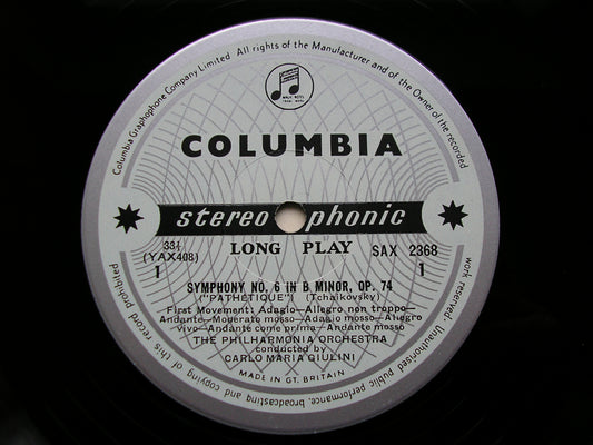 TCHAIKOVSKY: SYMPHONY No. 6 'Pathetique'      GIULINI / PHILHARMONIA    SAX 2368