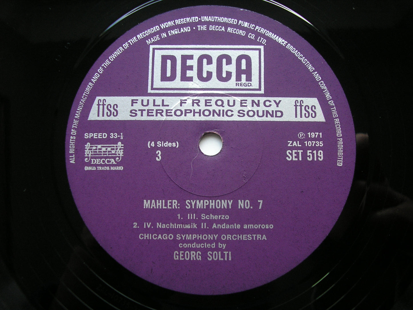 MAHLER: SYMPHONY No. 7     SOLTI / CHICAGO SYMPHONY    SET 518 / 9