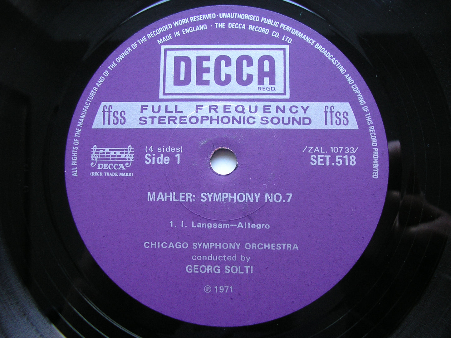 MAHLER: SYMPHONY No. 7     SOLTI / CHICAGO SYMPHONY    SET 518 / 9