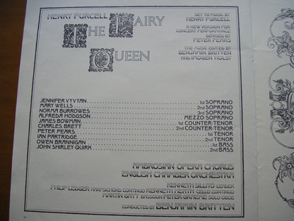 PURCELL: THE FAIRY QUEEN  (1692)      SOLOISTS / ENGLISH CHAMBER ORCHESTRA / BRITTEN    2LP     SET 499 - 500