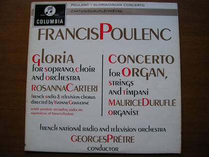 POULENC: GLORIA / ORGAN CONCERTO    DURUFLE / CARTERI / FRENCH NATIONAL RADIO ORCHESTRA / PRETRE    SAX 2445