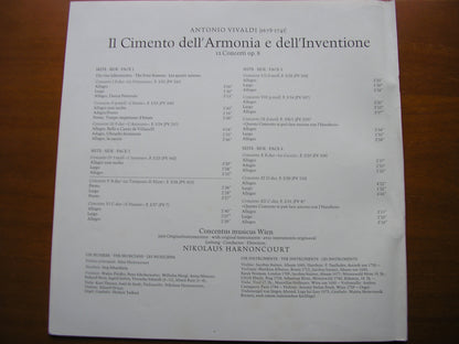 VIVALDI: THE CONTEST BETWEEN HARMONY & INVENTION  Op. 8      HARNONCOURT / CONCENTUS MUSICUS VIENNA     2 LP       6.35386