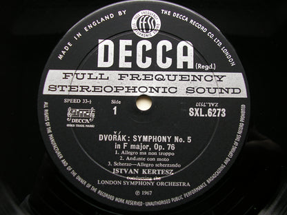 DVORAK: SYMPHONY No. 5 / OVERTURE 'MY HOME'     KERTESZ / LONDON SYMPHONY    ED2