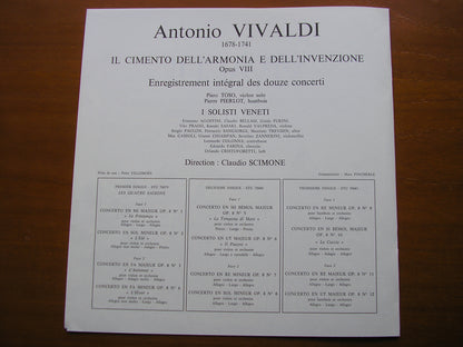 VIVALDI: THE CONTEST BETWEEN HARMONY & INVENTION  Op. 8      SCIMONE / I SOLOISTI VENETI       3LP       STU 70679 / 81