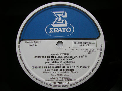 VIVALDI: THE CONTEST BETWEEN HARMONY & INVENTION  Op. 8      SCIMONE / I SOLOISTI VENETI       3LP       STU 70679 / 81
