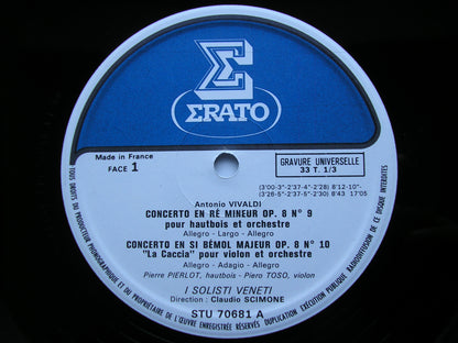 VIVALDI: THE CONTEST BETWEEN HARMONY & INVENTION  Op. 8      SCIMONE / I SOLOISTI VENETI       3LP       STU 70679 / 81