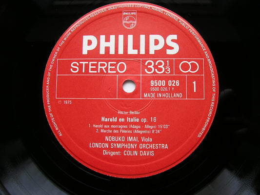 BERLIOZ: HAROLD IN ITALY      IMAI / LONDON SYMPHONY / DAVIS     9500 026