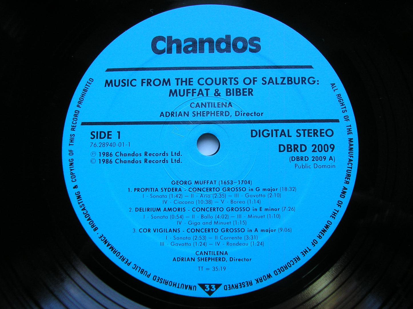 MUSIC FROM THE COURT OF SALZBURG: MOFFAT & BIBER      CANTILENA / ADRIAN SHEPHERD    DBRD 2009