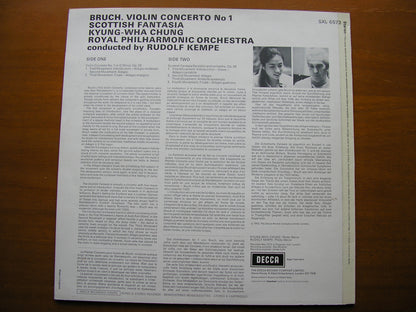 BRUCH: VIOLIN CONCERTO / SCOTTISH FANTASIA    CHUNG / ROYAL PHILHARMONIC / KEMPE     SXL 6573