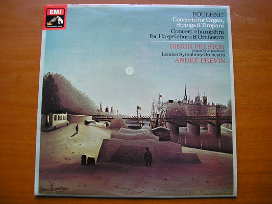 POULENC: CONCERTO FOR ORGAN, STRINGS & TIMPANI / CONCERTO CHAMPETRE     PRESTON / LONDON SYMPHONY / PREVIN      ASD 3489