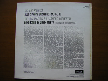 SXL 6379 STRAUSS: ALSO SPRACH ZARATHUSTRA     MEHTA / LOS ANGELES PHILHARMONIC     ED3