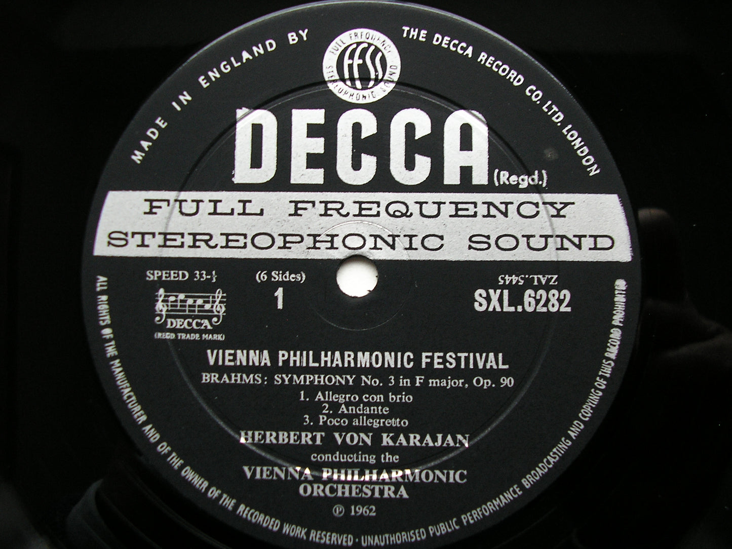 SXL 6282 / 4  VIENNA PHILHARMONIC FESTIVAL: BRAHMS / STRAUSS / MOZART / HAYDN      KARAJAN   3LP    ED2