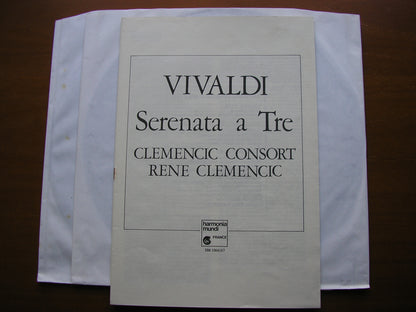 VIVALDI: SERENATA A TRE     SOLOISTS / CLEMENCIC CONSORT / RENE CLEMENCIC     HM 1006/7