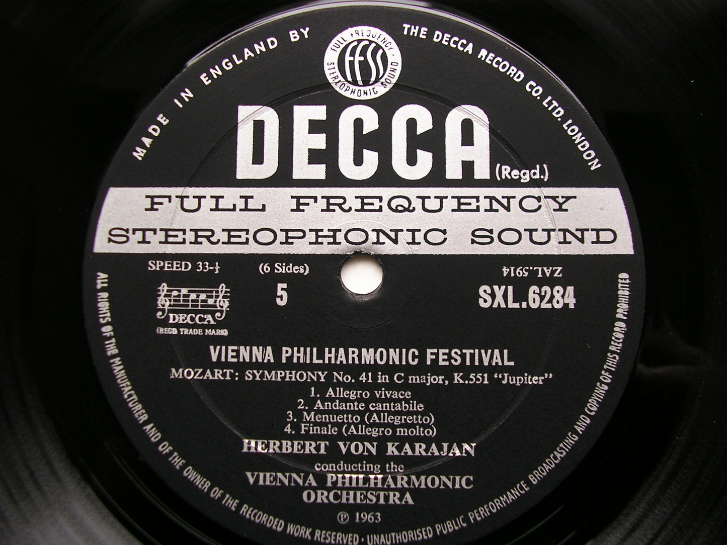 SXL 6282 / 4  VIENNA PHILHARMONIC FESTIVAL: BRAHMS / STRAUSS / MOZART / HAYDN      KARAJAN   3LP    ED2