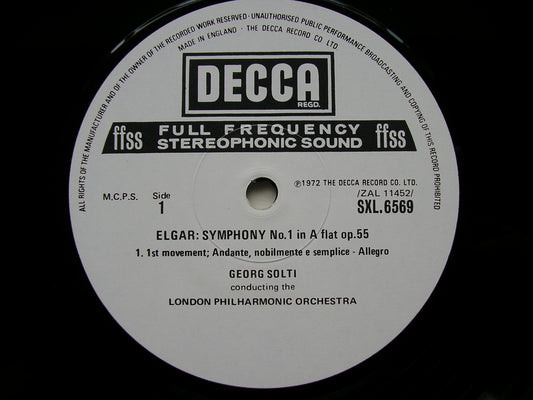 ELGAR: SYMPHONY No. 1       SOLTI / LONDON PHILHARMONIC      SXL 6569