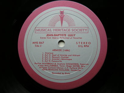 LULLY: scenes & arias from ARMIDE (1686) & ISIS (1677)    SOLOISTS / PAILLARD ORCHESTRA / PAILLARD    MHS 867
