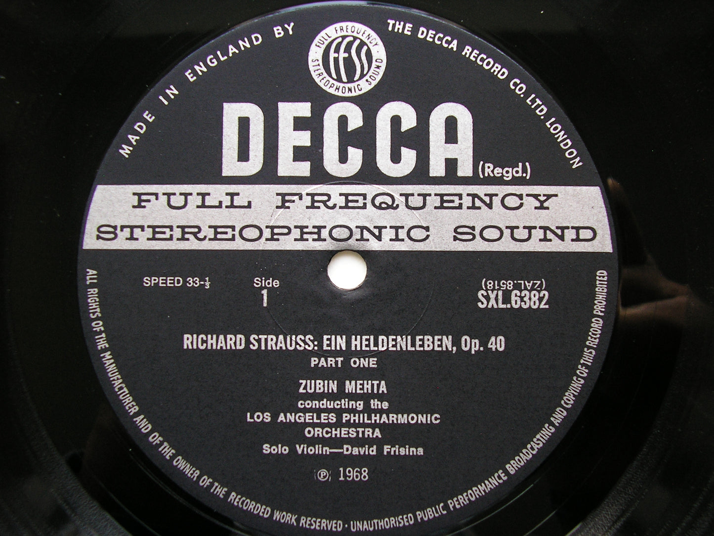 SXL 6382 STRAUSS: EIN HEDENLEBEN      MEHTA / LOS ANGELES PHILHARMONIC    ED3