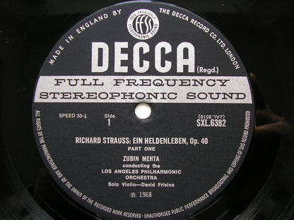 SXL 6382 STRAUSS: EIN HEDENLEBEN      MEHTA / LOS ANGELES PHILHARMONIC    ED3