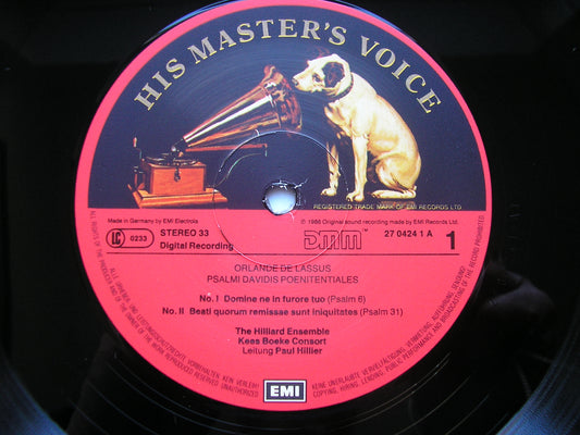 LASSUS: PENITENTIAL PSALMS     THE HILLIARD ENSEMBLE / KEES BOEKE CONSORT    27 0424