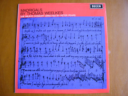 SXL 6384 WEELKES: MADRIGALS      THE WILBYE CONSORT / PEARS      ED3