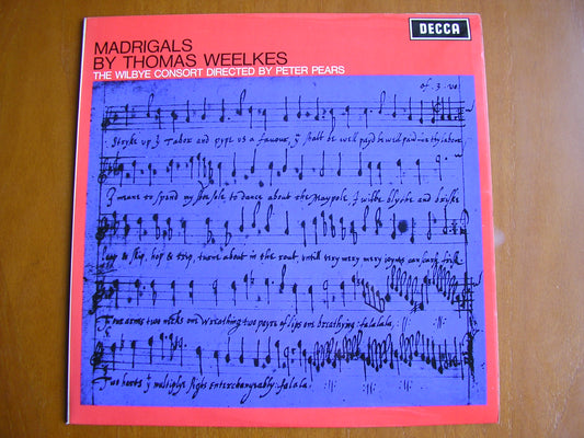 SXL 6384 WEELKES: MADRIGALS      THE WILBYE CONSORT / PEARS      ED3