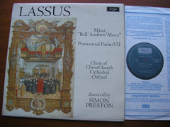 LASSUS: MISSA Bell' Amfitrit' Altera / PENITENTIAL PSALM No. 7     CHOIR OF CHRIST CHURCH CATHEDRAL, OXFORD / PRESTON     ZRG 735