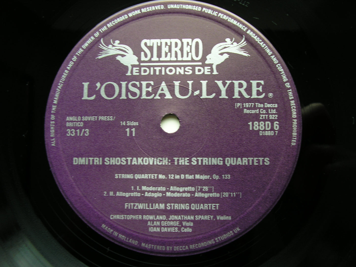 SHOSTAKOVICH: STRING QUARTETS Nos. 1 - 15      FITZWILLIAM STRING QUARTET      D188 D7
