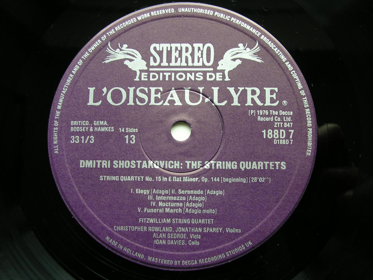 SHOSTAKOVICH: STRING QUARTETS Nos. 1 - 15      FITZWILLIAM STRING QUARTET      D188 D7