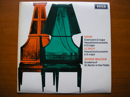 SXL 6385 HAYDN & JC BACH: HARPSICHORD CONCERTOS / OVERTURE in D    MALCOLM / ASMIF / MARRINER     ED3