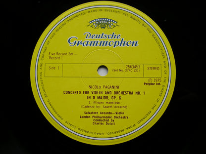 PAGANINI: VIOLIN CONCERTOS      ACCARDO / LONDON PHILHARMONIC / DUTOIT     5LP     2740 121