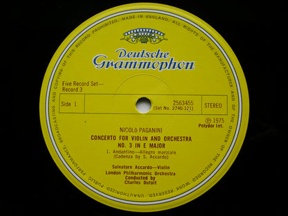 PAGANINI: VIOLIN CONCERTOS      ACCARDO / LONDON PHILHARMONIC / DUTOIT     5LP     2740 121