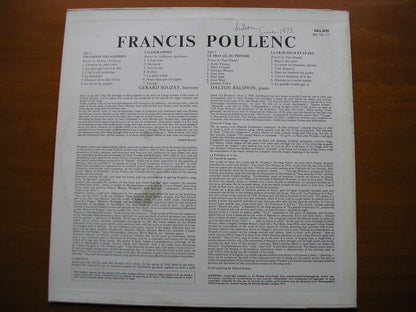 POULENC: FOUR SONG CYCLES    GERARD SOUZAY / DALTON BALDWIN     SAL 3635