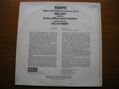 BRAHMS: PIANO CONCERTO No. 1     LUPU / LONDON PHILHARMONIC / DE WAART     SXL 6728