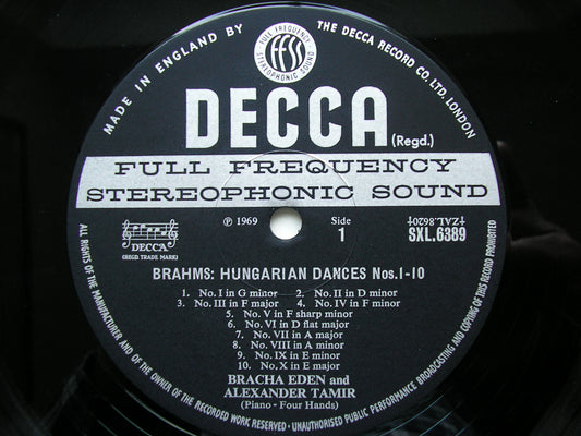 SXL 6389 BRAHMS: HUNGARIAN DNCES / DVORAK: SLAVONIC DANCES     EDEN & TAMIR     ED3