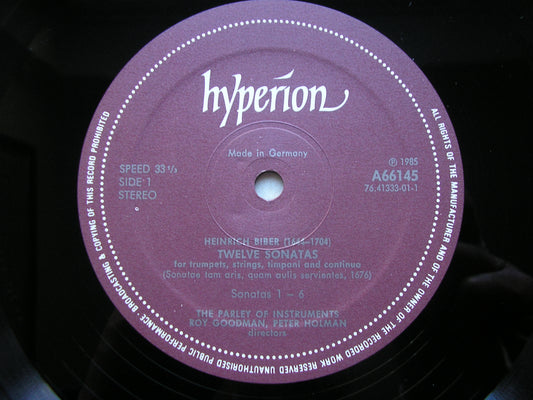 BIBER: TWELVE SONATAS FOR TRUMPETS, STRINGS & TIMPANI      THE PARLEY OF INSTRUMENTS    A66145